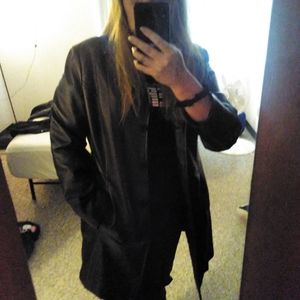 Black leather jacket